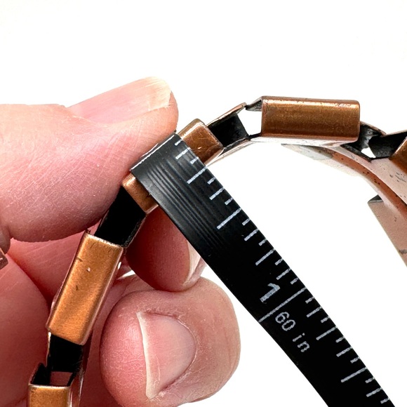 Renoir Vintage Copper Cuff Modernist Geometric Bracelet - Picture 14 of 16